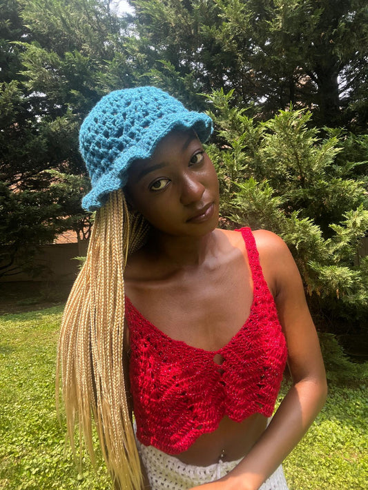The Ocean Ripple Bucket Hat