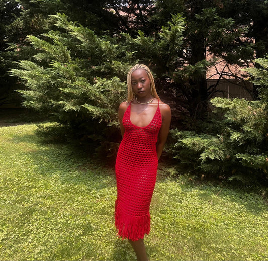 The Flame Fringe Dress